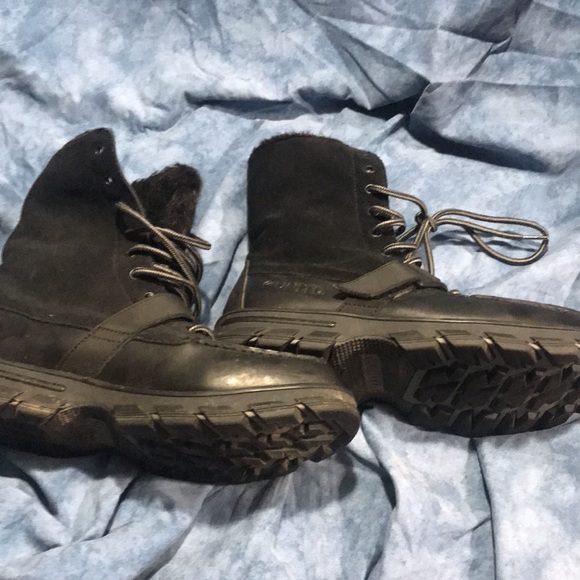 Ecko unlimited boots size 8.5 black and furry lace up with strap main image 5